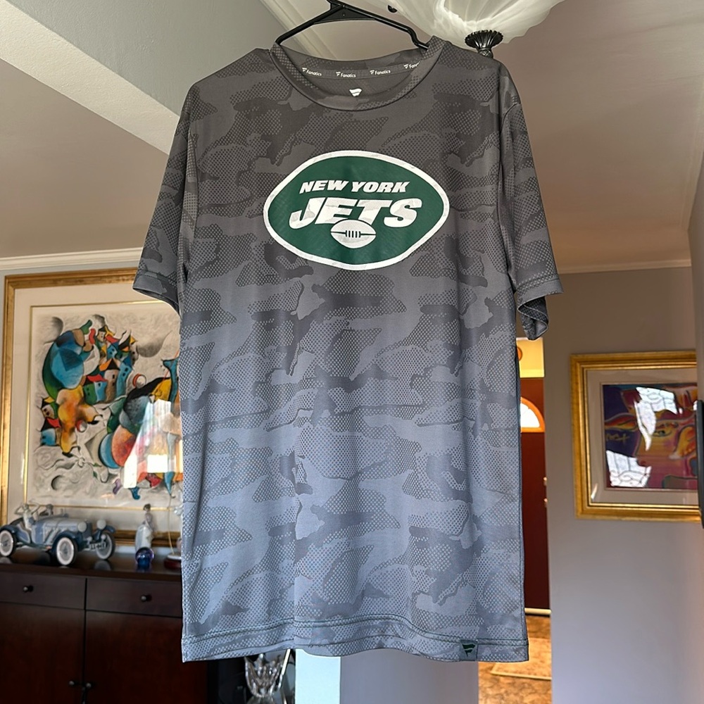🌺 Fanatics Jets Camo T-Shirt Sz L